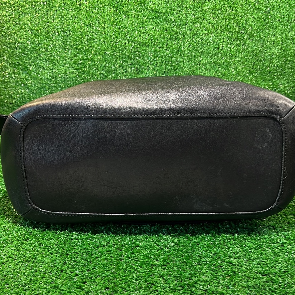 COACH VINTAGE BLACK LEATHER FLAP CROSSBODY SHOULDER BAG - Picture 5 of 10